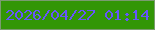 文字の大きさ：5、枠の色：7a9b70、背景の色：329606、文字の色：6656fa 無料ブログパーツのブログ時計