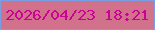 文字の大きさ：2、枠の色：7a9de3、背景の色：d2718b、文字の色：c80495 無料ブログパーツのブログ時計