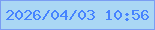 文字の大きさ：1、枠の色：7a9df2、背景の色：aad7f4、文字の色：4683ff 無料ブログパーツのブログ時計