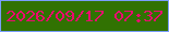 文字の大きさ：4、枠の色：7a9dfd、背景の色：317202、文字の色：ec0b6f 無料ブログパーツのブログ時計