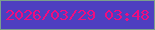 文字の大きさ：3、枠の色：7aa08c、背景の色：4e3fc0、文字の色：f00c80 無料ブログパーツのブログ時計