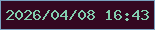 文字の大きさ：3、枠の色：7aa0bf、背景の色：340721、文字の色：82ceae 無料ブログパーツのブログ時計