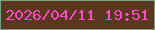 文字の大きさ：1、枠の色：7aa184、背景の色：5d3620、文字の色：fa4bc7 無料ブログパーツのブログ時計