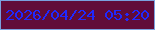 文字の大きさ：1、枠の色：7aa1df、背景の色：610c39、文字の色：2128fe 無料ブログパーツのブログ時計