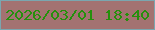 文字の大きさ：2、枠の色：7aa6af、背景の色：a37271、文字の色：25900c 無料ブログパーツのブログ時計