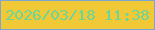 文字の大きさ：4、枠の色：7aa6d1、背景の色：f1c936、文字の色：6bd697 無料ブログパーツのブログ時計