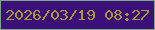 文字の大きさ：1、枠の色：7aa78a、背景の色：3b1079、文字の色：a69931 無料ブログパーツのブログ時計