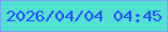 文字の大きさ：2、枠の色：7aa7f1、背景の色：53e1d3、文字の色：214fff 無料ブログパーツのブログ時計