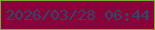 文字の大きさ：4、枠の色：7aa937、背景の色：870339、文字の色：334865 無料ブログパーツのブログ時計