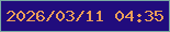 文字の大きさ：1、枠の色：7aaaa2、背景の色：210c7d、文字の色：eb9f58 無料ブログパーツのブログ時計