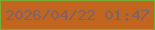 文字の大きさ：5、枠の色：7aab35、背景の色：c2651f、文字の色：7f6265 無料ブログパーツのブログ時計