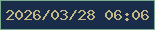 文字の大きさ：2、枠の色：7aab90、背景の色：192c49、文字の色：c4b984 無料ブログパーツのブログ時計