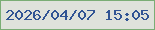 文字の大きさ：4、枠の色：7aad75、背景の色：dfe2db、文字の色：315494 無料ブログパーツのブログ時計
