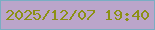 文字の大きさ：5、枠の色：7aadc3、背景の色：bba5ca、文字の色：8c9015 無料ブログパーツのブログ時計