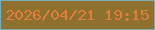 文字の大きさ：2、枠の色：7aaeb0、背景の色：8e712f、文字の色：de803c 無料ブログパーツのブログ時計