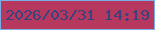 文字の大きさ：2、枠の色：7aaee7、背景の色：b7385f、文字の色：37437e 無料ブログパーツのブログ時計