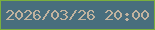 文字の大きさ：3、枠の色：7aaf3e、背景の色：486e7d、文字の色：c1b39f 無料ブログパーツのブログ時計