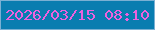文字の大きさ：2、枠の色：7ab0d3、背景の色：097db0、文字の色：ed62de 無料ブログパーツのブログ時計