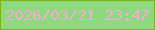 文字の大きさ：5、枠の色：7ab419、背景の色：8fd880、文字の色：f5add2 無料ブログパーツのブログ時計
