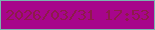 文字の大きさ：5、枠の色：7ab4af、背景の色：a7058b、文字の色：8d1b4a 無料ブログパーツのブログ時計