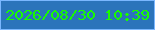 文字の大きさ：1、枠の色：7ab7ff、背景の色：2b74bb、文字の色：19fc00 無料ブログパーツのブログ時計