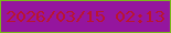 文字の大きさ：5、枠の色：7ab819、背景の色：95159e、文字の色：b9152f 無料ブログパーツのブログ時計