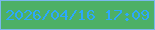 文字の大きさ：2、枠の色：7ab8ee、背景の色：4db066、文字の色：2ca8fc 無料ブログパーツのブログ時計
