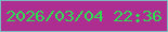 文字の大きさ：5、枠の色：7ababc、背景の色：ae2d91、文字の色：30dc52 無料ブログパーツのブログ時計