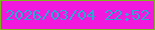 文字の大きさ：2、枠の色：7abb1a、背景の色：f119de、文字の色：28a8d3 無料ブログパーツのブログ時計