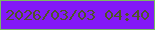文字の大きさ：1、枠の色：7abb61、背景の色：8319f7、文字の色：505427 無料ブログパーツのブログ時計