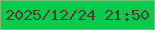 文字の大きさ：4、枠の色：7abe7b、背景の色：09ca4a、文字の色：4c3d3b 無料ブログパーツのブログ時計