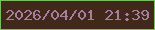 文字の大きさ：4、枠の色：7abf5d、背景の色：40291b、文字の色：a87e9e 無料ブログパーツのブログ時計