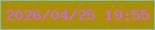 文字の大きさ：2、枠の色：7abfb6、背景の色：aa8e03、文字の色：d45ff4 無料ブログパーツのブログ時計