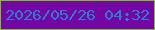 文字の大きさ：5、枠の色：7ac02c、背景の色：7406a4、文字の色：2e7cd6 無料ブログパーツのブログ時計