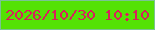 文字の大きさ：3、枠の色：7ac393、背景の色：54e204、文字の色：d8205c 無料ブログパーツのブログ時計