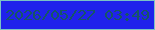 文字の大きさ：5、枠の色：7ac3c4、背景の色：1f22eb、文字の色：165567 無料ブログパーツのブログ時計