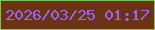 文字の大きさ：1、枠の色：7ac559、背景の色：6c3214、文字の色：9668f4 無料ブログパーツのブログ時計