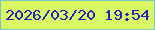 文字の大きさ：3、枠の色：7ac6be、背景の色：d9f863、文字の色：2224c0 無料ブログパーツのブログ時計