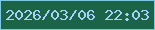 文字の大きさ：1、枠の色：7ac9df、背景の色：1b6448、文字の色：a5d3fb 無料ブログパーツのブログ時計