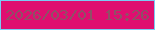 文字の大きさ：2、枠の色：7acbf4、背景の色：df0e70、文字の色：8f5066 無料ブログパーツのブログ時計