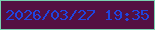 文字の大きさ：2、枠の色：7ad1b0、背景の色：541042、文字の色：1f45e0 無料ブログパーツのブログ時計