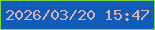 文字の大きさ：1、枠の色：7ad34b、背景の色：105cb8、文字の色：dcb2b1 無料ブログパーツのブログ時計