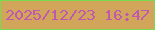文字の大きさ：1、枠の色：7ada4f、背景の色：d1a65a、文字の色：c058ad 無料ブログパーツのブログ時計