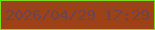 文字の大きさ：1、枠の色：7adb1d、背景の色：9d4216、文字の色：694554 無料ブログパーツのブログ時計