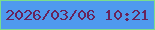 文字の大きさ：2、枠の色：7ade8d、背景の色：4f9aee、文字の色：68235b 無料ブログパーツのブログ時計