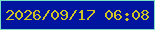 文字の大きさ：4、枠の色：7ae0c4、背景の色：00159f、文字の色：cec327 無料ブログパーツのブログ時計