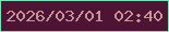 文字の大きさ：1、枠の色：7ae2b9、背景の色：4f1434、文字の色：c29795 無料ブログパーツのブログ時計