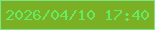 文字の大きさ：4、枠の色：7ae586、背景の色：7bb025、文字の色：65eb63 無料ブログパーツのブログ時計