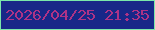 文字の大きさ：3、枠の色：7ae7aa、背景の色：182788、文字の色：ae3386 無料ブログパーツのブログ時計