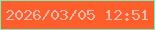 文字の大きさ：5、枠の色：7aebba、背景の色：fd5e2b、文字の色：e5b8a9 無料ブログパーツのブログ時計